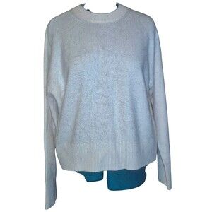 Aritzia Babaton Cream Wool Blend Crew Neck Long Sleeve Pullover Sweater Large